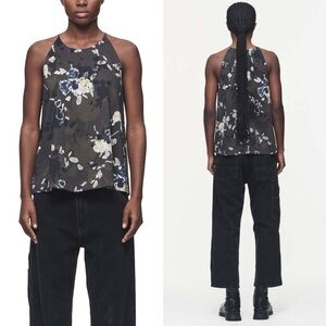 6397 Cut Away Silk Tank